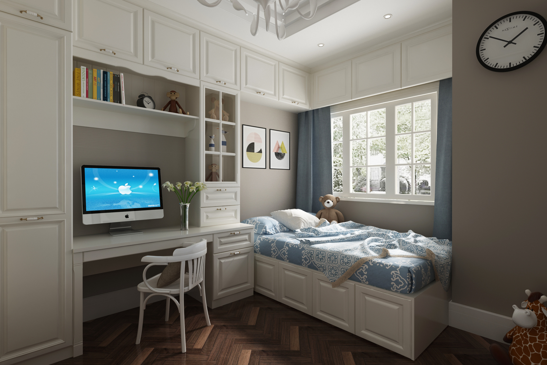 全鋁榻榻米-01（風(fēng)格：簡歐；顏色：暖白）