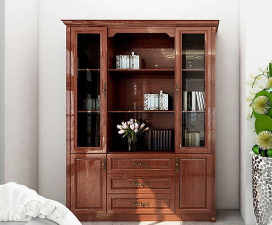 全鋁書柜-03（風格：中式；顏色：金橡）