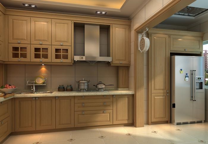 全鋁櫥柜-04（風格：簡歐；顏色：黃橡）